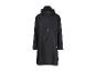 Zwarte regenponcho met capuchon en voorzak