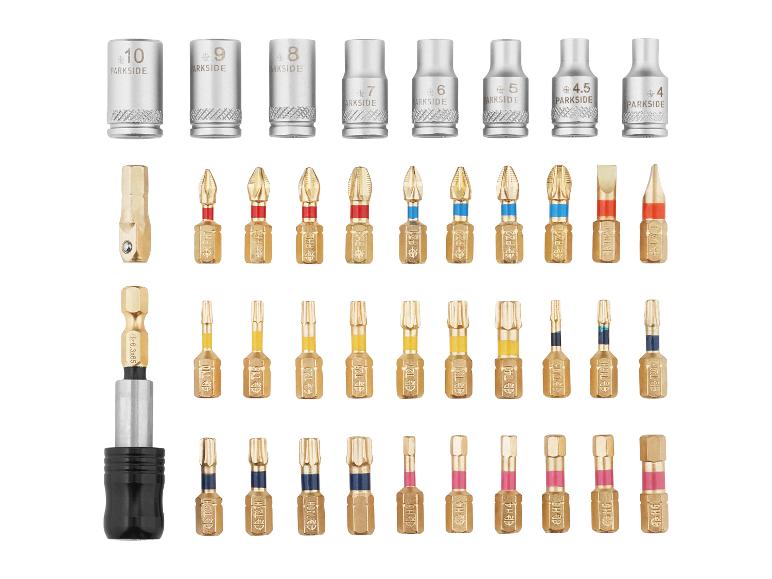 Parkside bits en dopjes: complete set schroevendraaiergereedschap.