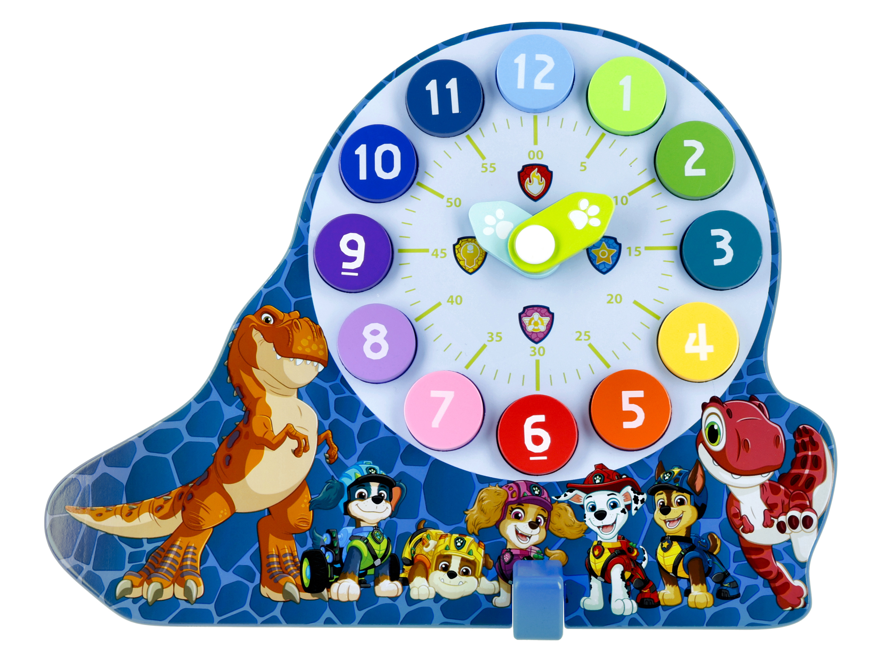 LUPILU Houten klok of magneetbord Paw Patrol (Stapelpuzzel klok)