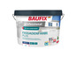 Emmer met Baufix professionele gevelverf Plus, wit, zijdemat, met anti-algen effect.