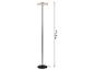 Zwarte vloerlamp met beige kap, hoogte 122,7 cm