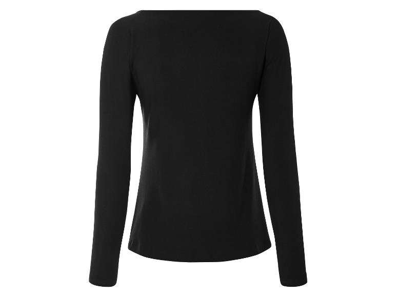 Zwart longsleeve shirt voor dames.