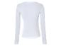 Witte longsleeve met ribbels.
