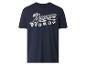 Donkerblauw T-shirt met witte superheldenprint en de tekst 'The Avengers'.