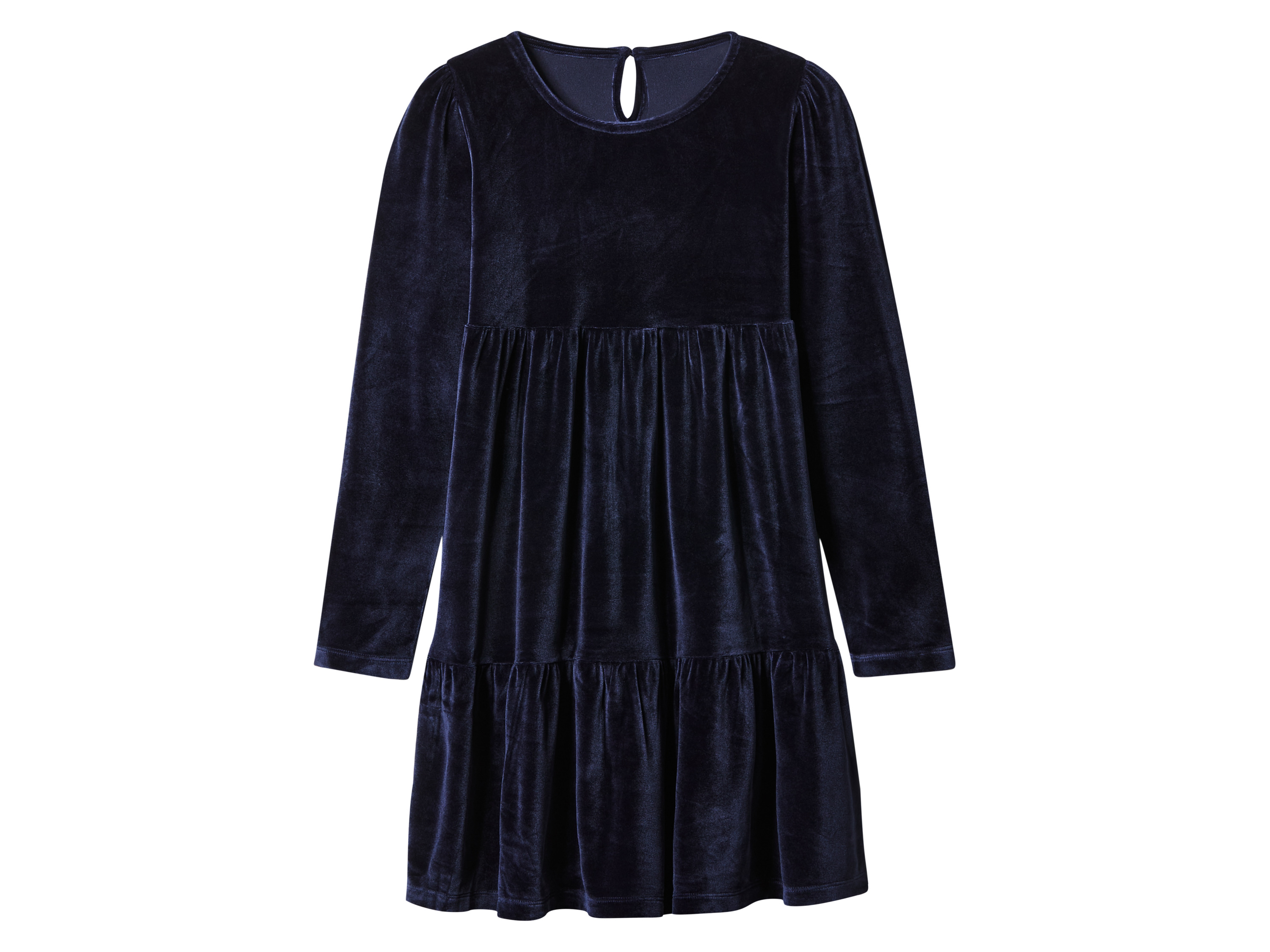 esmara Kinder velours jurk (Marineblauw, 158/164)