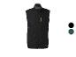 Zwart heren sportvest met rits en reflecterende details.