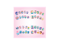 Decoratieve nepnagels voor kinderen met dieren-, ruimte-, bloemen- en dessertontwerpen.