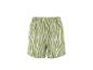 Dames shorts met groen-wit zebraprint