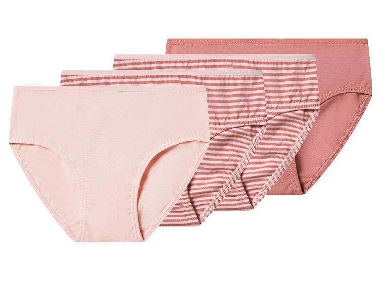 Drie slips voor dames in roze, gestreept en donkerroze