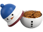 Sneeuwpop koekjespot gevuld met chocoladekoekjes