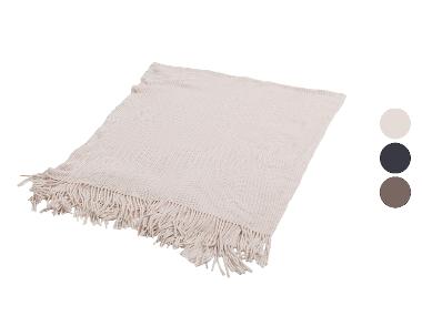 LIVARNO® Plaid, 130 x 170 cm, met franjes