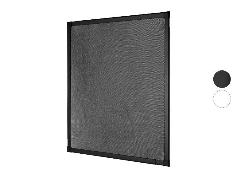 Zwart insectenhor met fijn gaas, schuin afgebeeld, met kleuropties.