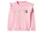 Roze sweatshirt met lange mouwen, ruches op de schouders en Minnie Mouse-print