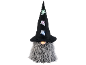 Decoratieve Halloween kabouter met zwarte hoed, lichtgevende spoken en baard.
