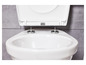 Een witte toiletbril met een soft close mechanisme.