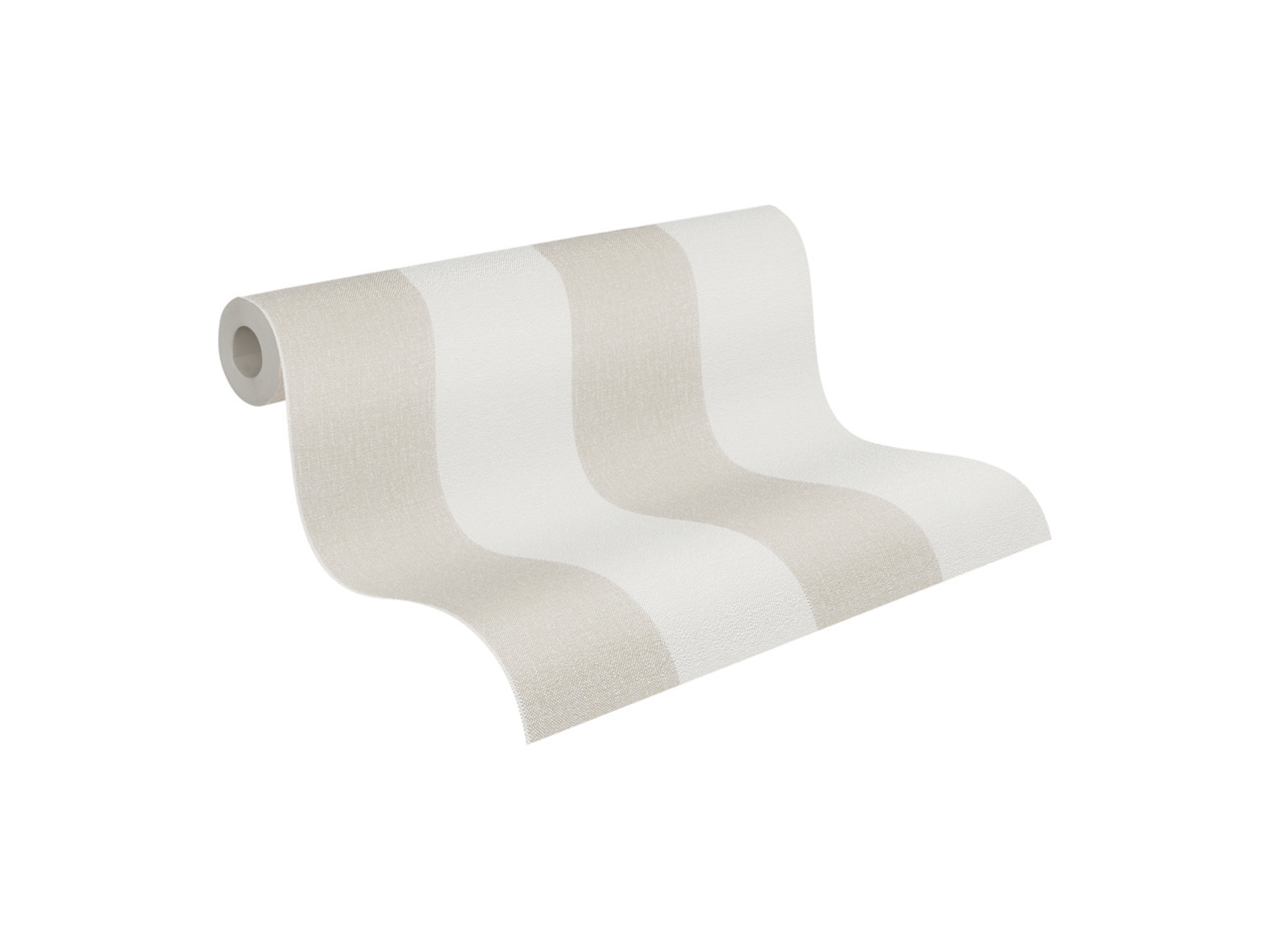 AS CRÉATION Vliesbehang 10,05 m x 53 cm (Zandbeige strepen, 10,05 x 0,53 m)