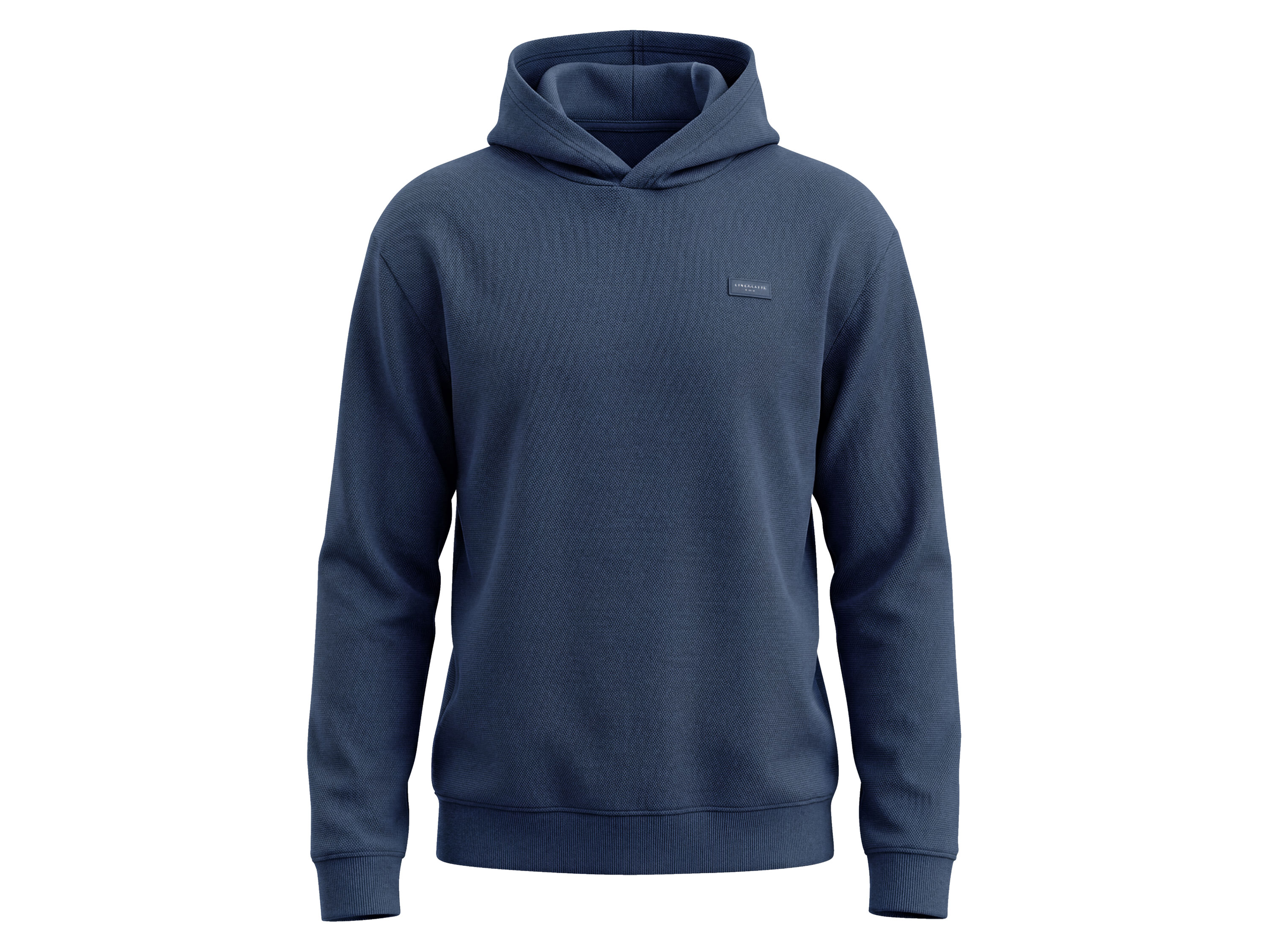STRENESSE BLUE Heren hoodie Jogi Löw, met piquéstructuur (Blauw)