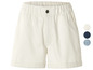 Witte denim shorts met een elastische tailleband.