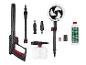 Parkside hogedrukreiniger accessoires: pistool, borstel en reinigingsmiddel.