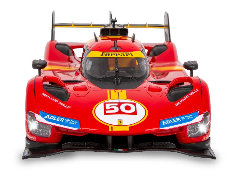 Model van de Ferrari 499P #50 Richard Mille raceauto met details.