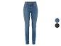 Donkerblauwe skinny jeans voor dames.