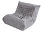 Grijze loungestoel met geribbelde corduroy bekleding