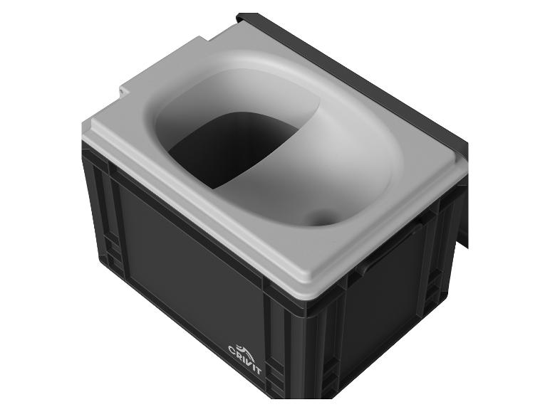 Crivit opbergbox met grijze deksel.