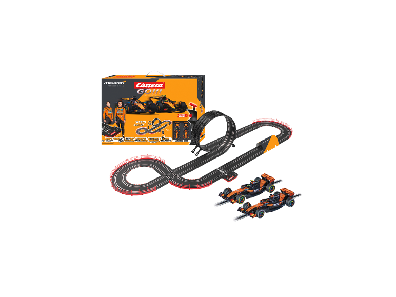 CARRERA McLaren Racing racebaan met twee Formule 1-auto's en een looping.