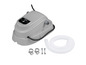 Bestway zwembadverwarmer met slang en bevestigingsmateriaal.