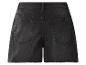 Zwarte denim shorts met gerafelde zoom, achteraanzicht