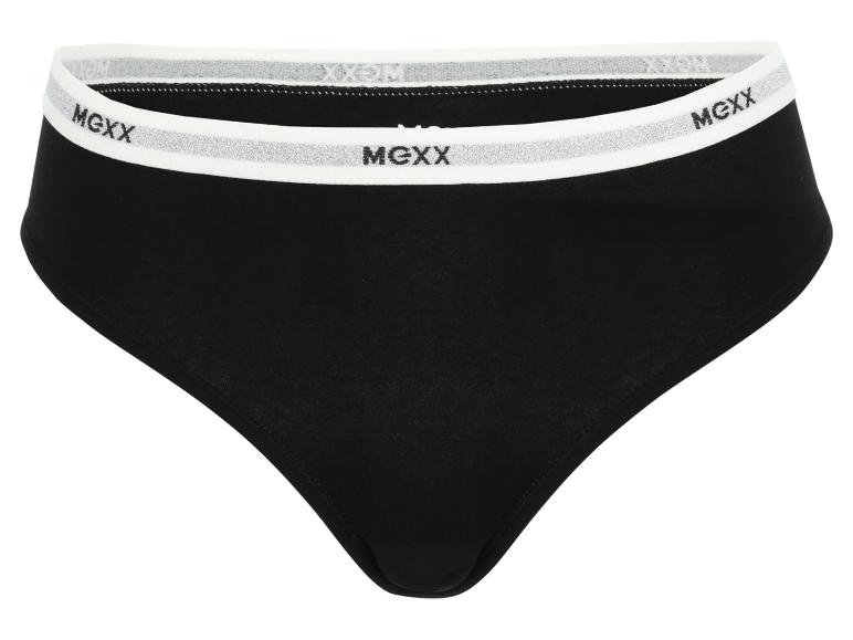 Zwarte slip met witte en zilveren tailleband met MEXX-logo