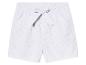 Witte shorts voor meisjes, met oogjespatroon.