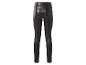 Zwarte, glanzende imitatielederen legging met hoge taille.