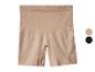 Nude naadloze high-waist corrigerende shorts met geribbelde details, verkrijgbaar in twee kleuren.