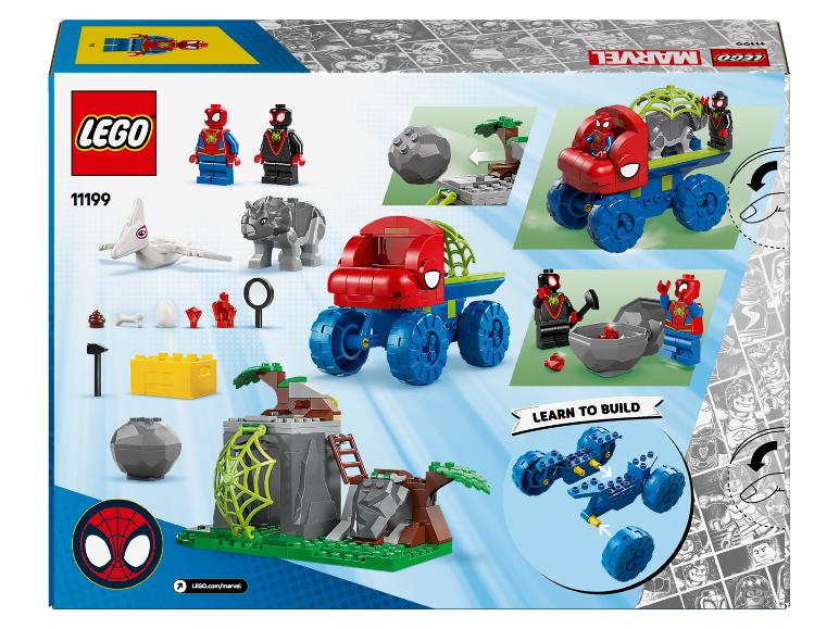 LEGO Marvel Spider-Man set met voertuig, figuren en accessoires.