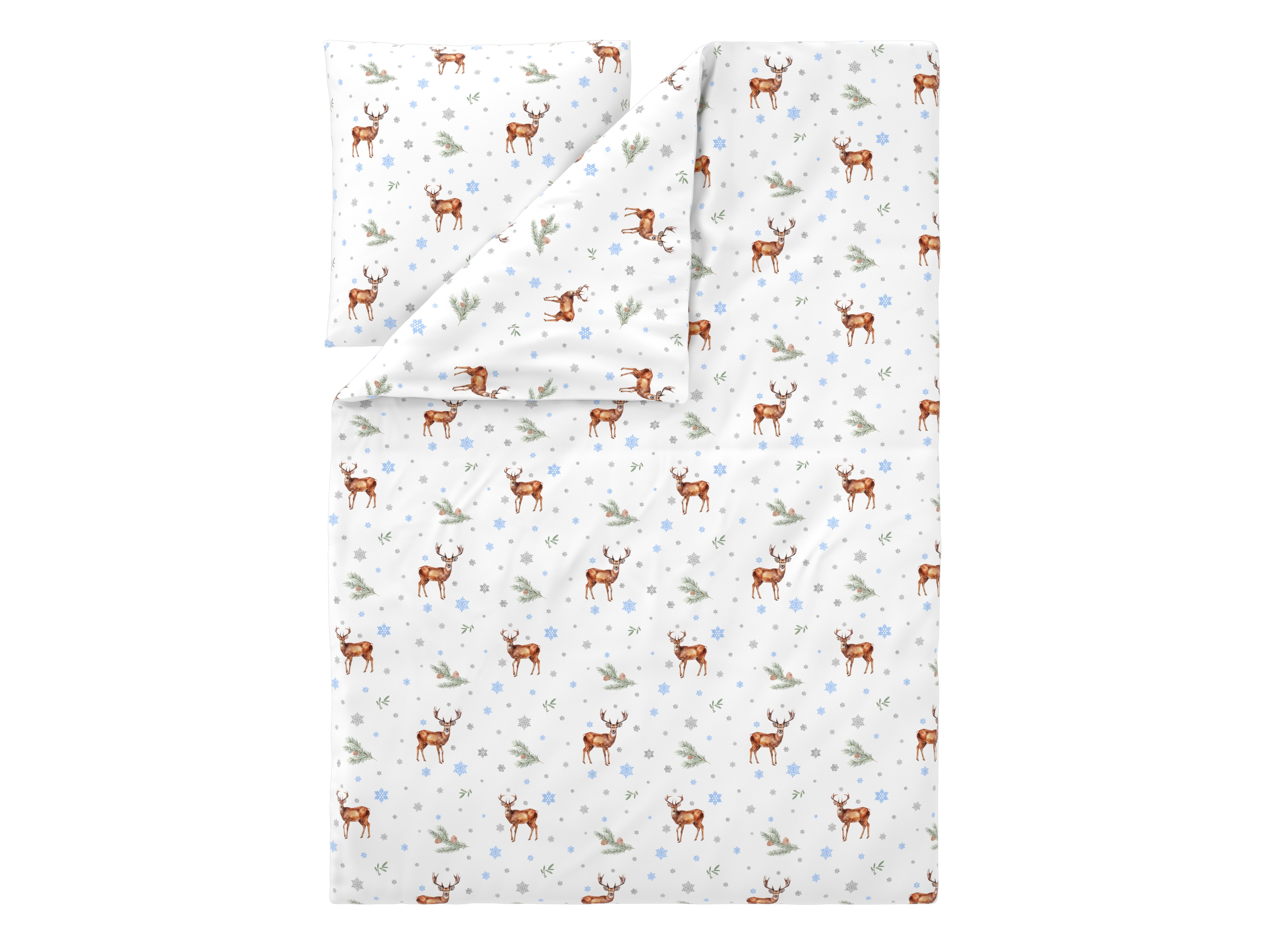 LIVARNO Flanellen dekbedovertrek 140 x 200 cm (Hert) afbeelding