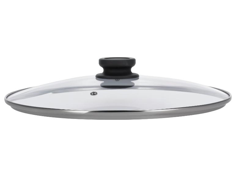 Glazen deksel voor pan of koekenpan met zwart handvat