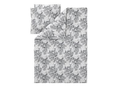 Lidl-shop LIVARNO® Dekbedovertrek 200 x 200 cm (Wit/grijs) aanbieding