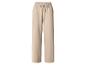 Beige wijde joggingbroek met trekkoord in de taille.