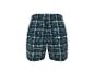 Geruite boxershort voor heren in blauw, wit en grijs.