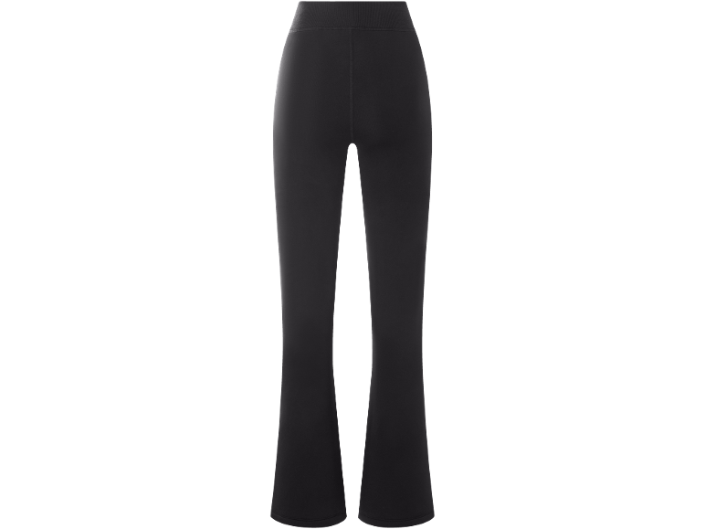 Zwarte uitlopende dameslegging met hoge tailleband