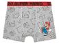 Grijze Super Mario boxershorts met personages en iconische game-elementen.