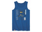 Een blauw LEGO Ninjago tanktop met een afbeelding van een ninja.