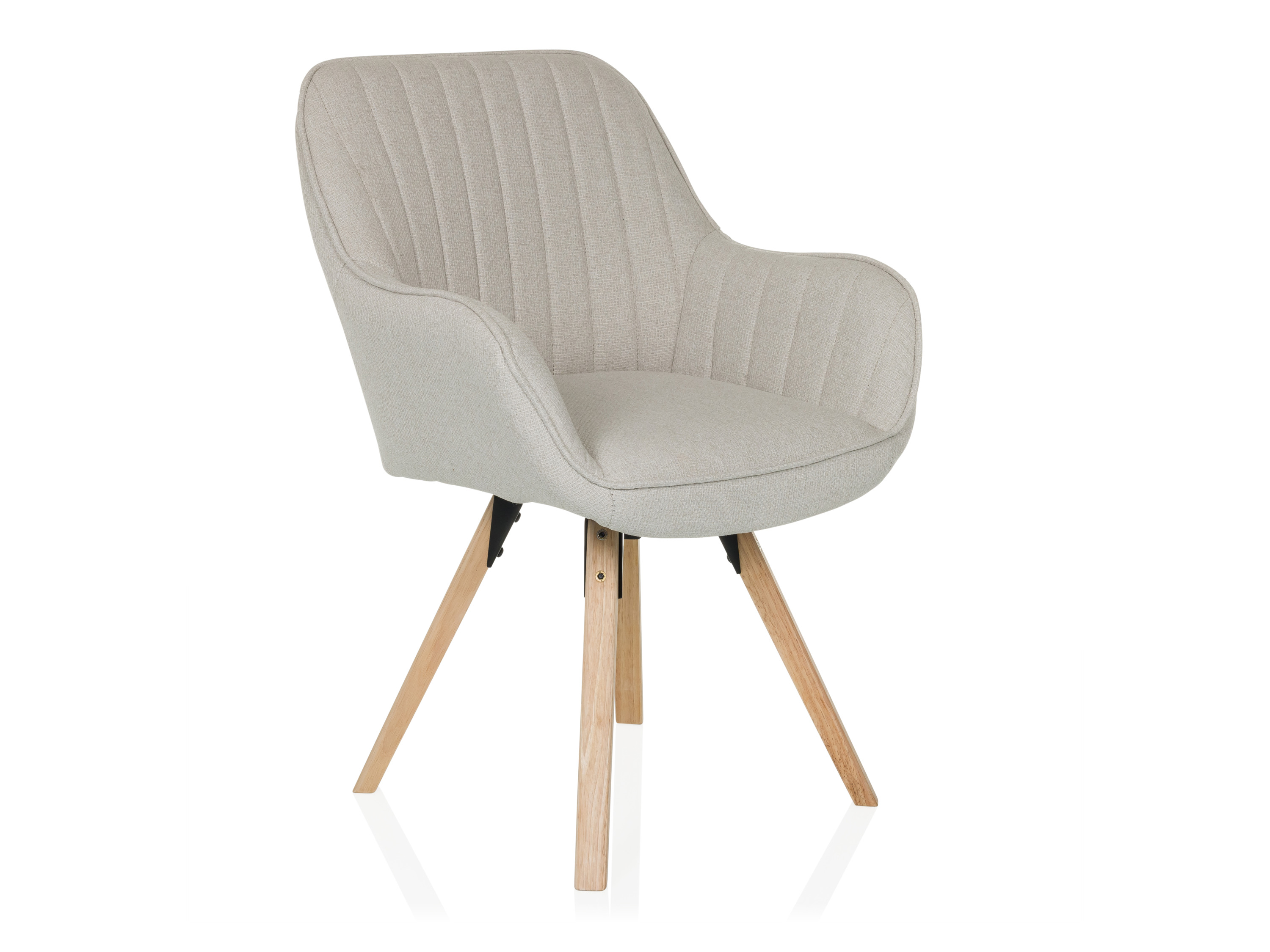HJH LIVING Draaibare eetkamerstoel Scandi Soft (Crème wit)