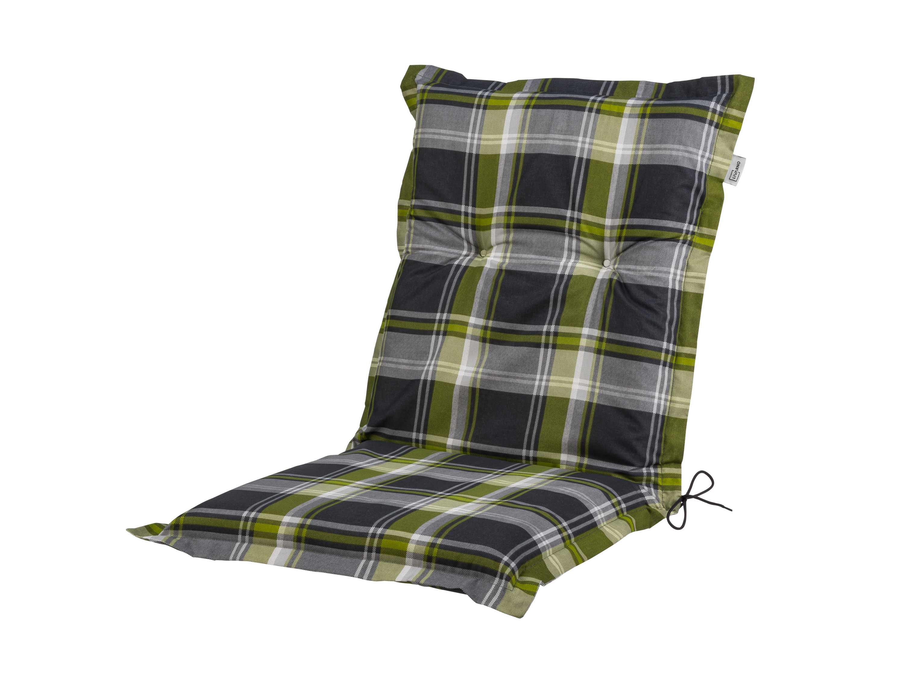 LIVARNO Tuinstoelkussen lage rug Valencia/Miami 97 x 47 cm (Groen/geruit)