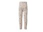Beige legging met zwarte hartjesprint voor meisjes