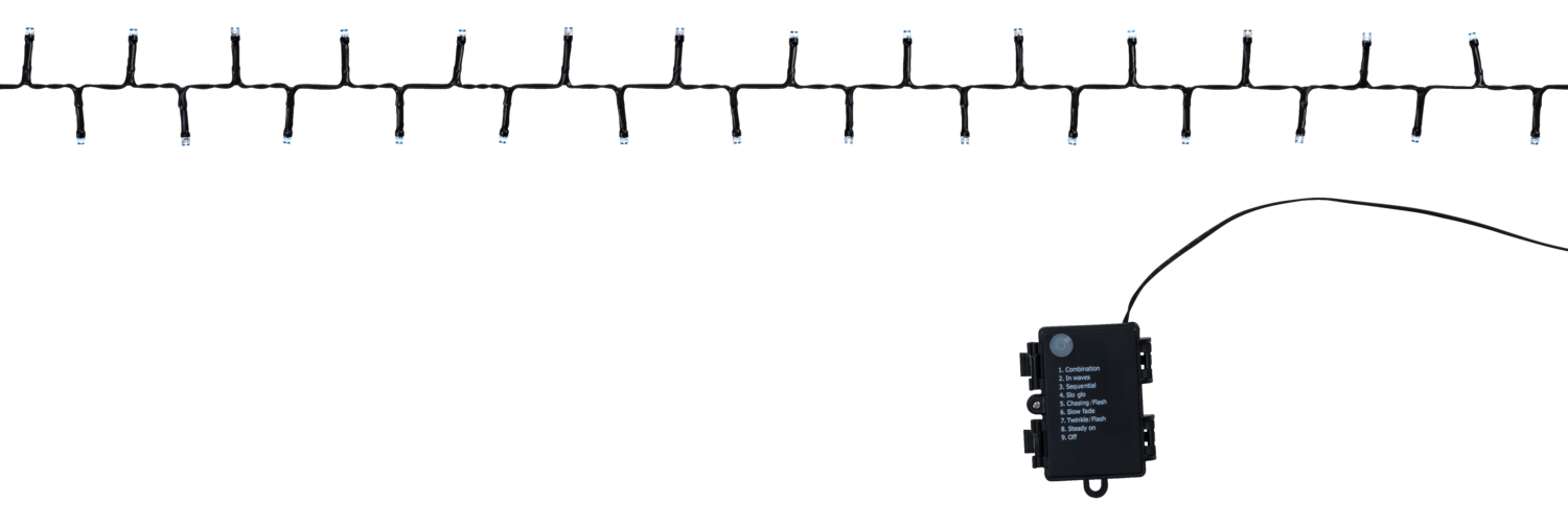 LIVARNO LED-lichtsnoer, 200 LED's, met 8 lichteffecten (Koudwit)
