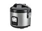 Zilver-zwarte SilverCrest rijstkoker met handvat en knoppen