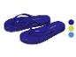 Crivit blauwe teenslippers met plateau, geruit patroon.