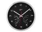 Zwarte wandklok met thermometer en hygrometer, merk Livarno